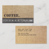 Loyalty Punch Kaart | Rustige braad- en houtkoffie (Voorkant / Achterkant)
