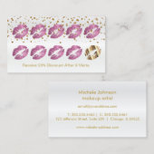 Loyalty Punch-kaart zo roze glitter op witte vlek (Voorkant / Achterkant)