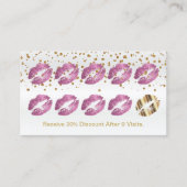 Loyalty Punch-kaart zo roze glitter op witte vlek (Voorkant)