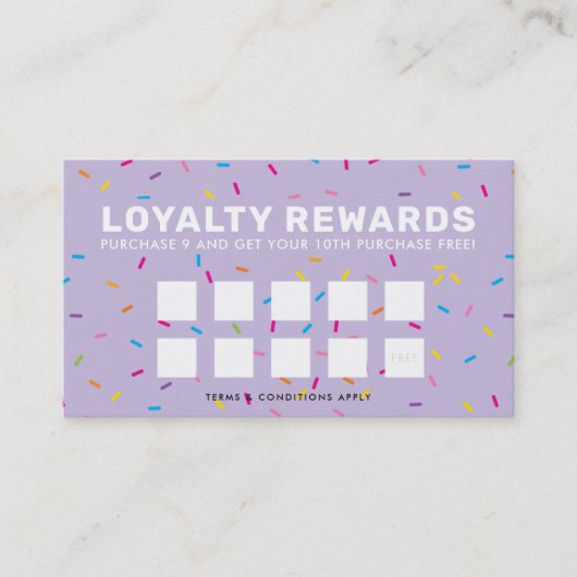 LOYALTY REWARDS Frosting Drip strooit paarse (Voorkant)