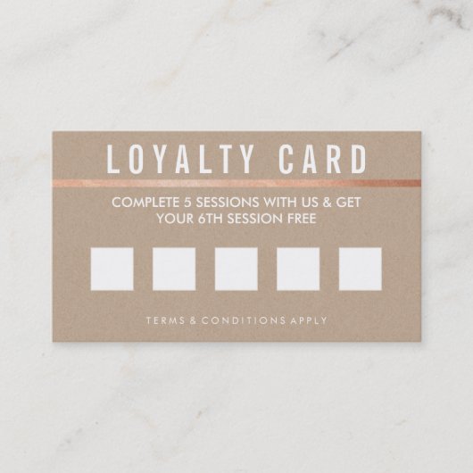 LOYALTY REWARDS KAART gewaagd eenvoudig trendy kra (Voorkant)