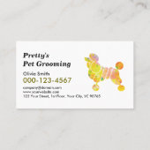 Loyalty Rewards Kaart Kleurrijke Poodle Grooming (Achterkant)