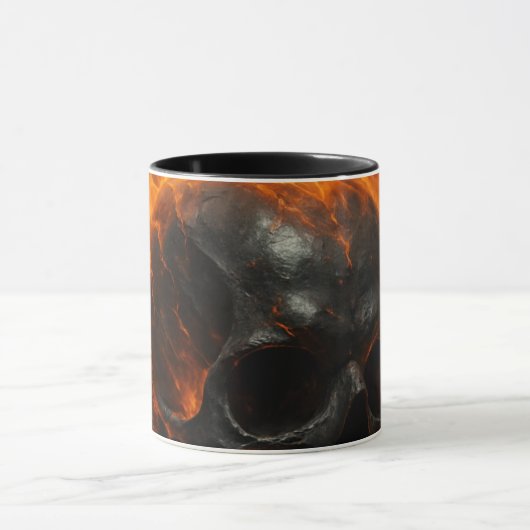 Loyalty Taste Better” – Flaming Skull Tribal Mug Mok (Midden)