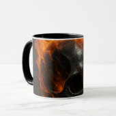 Loyalty Taste Better” – Flaming Skull Tribal Mug Mok (Voorkant links)