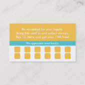 Loyalty Visitekaartje Punch Card (Achterkant)