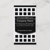 Loyalty Visitekaartje Punch Card (Achterkant)