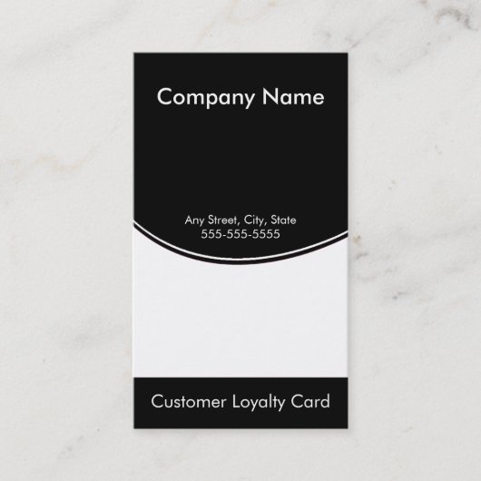 Loyalty Visitekaartje Punch Card (Voorkant)