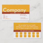 Loyalty Visitekaartje Punch Kaart (Voorkant / Achterkant)