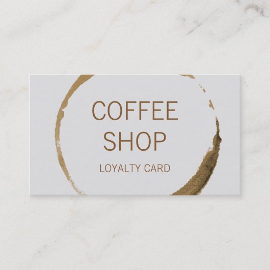 Loyalty voor koffie-winkel (Voorkant)
