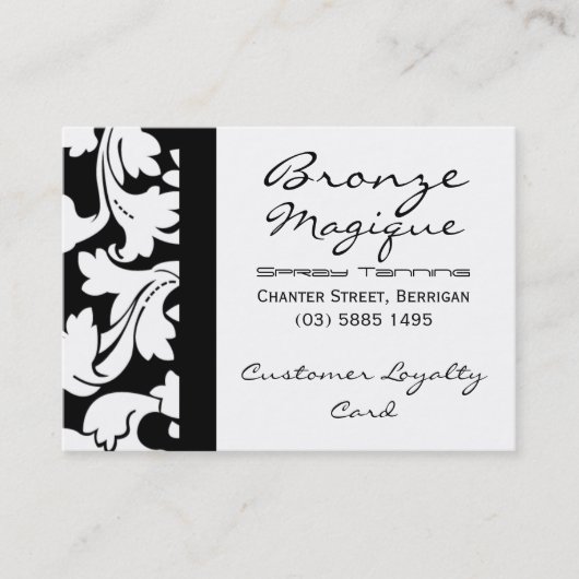 Loyalty's voor zakelijke klanten klantenkaartje (Voorkant)