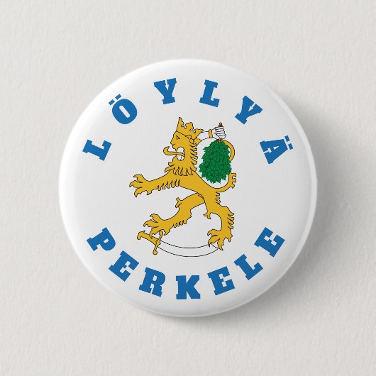 Löylyä per - Suomileijona saunoo - rintanappi Ronde Button 5,7 Cm (Voorkant)