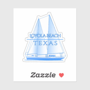 Loyola Beach Coastal Nautical Sailor Sticker