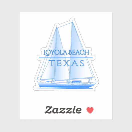 Loyola Beach Coastal Nautical Sailor Sticker (Vel)