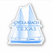 Loyola Beach Coastal Nautical Sailor Sticker (Voorkant)