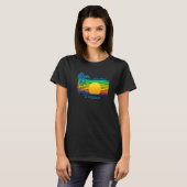 Loyola Beach Texas Retro Tropical Beach T-shirt (Voorkant volledig)