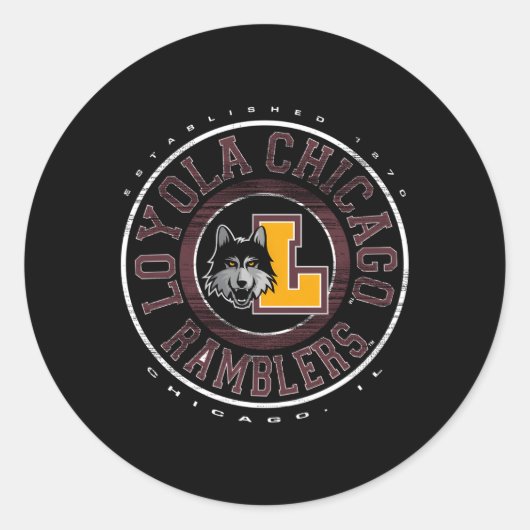 Loyola Chicago Ramblers Showtime Ronde Sticker (Voorkant)
