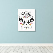 Loyola Family Crest Canvas Afdruk (Insitu (Houten vloer))