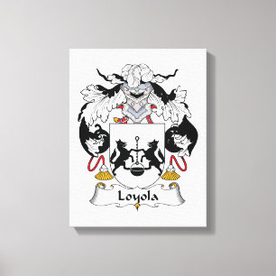 Loyola Family Crest Canvas Afdruk