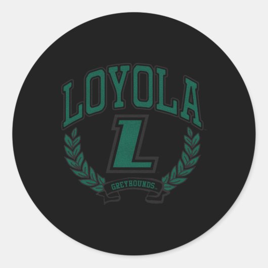 Loyola Maryland Greyhounds overwinning Ronde Sticker (Voorkant)