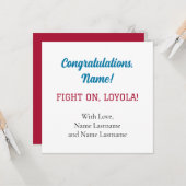 Loyola Marymount University LMU Cadeau Kaart (Voorkant / Achterkant in situ)