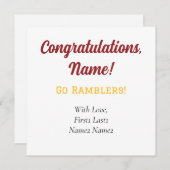 Loyola University Chicago Go Ramblers! Cadeaulabel Feestdagenkaart (Voorkant / Achterkant)