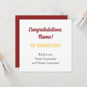 Loyola University Chicago LUC Gift Kaart (Voorkant / Achterkant in situ)