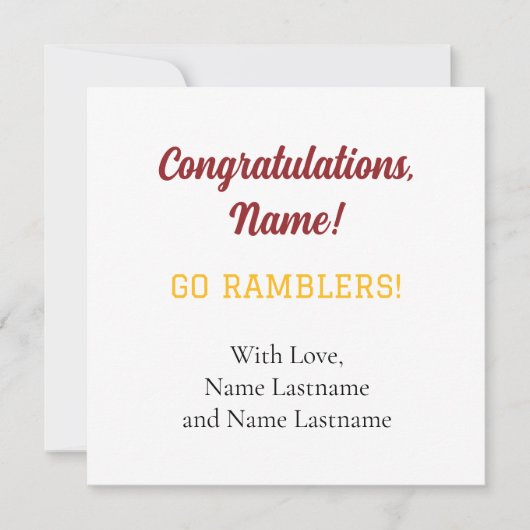 Loyola University Chicago LUC Gift Kaart (Voorkant)