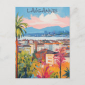 Lozanne Zwitserland Reizen Stad Kunst Esthetisch Briefkaart (Voorkant)