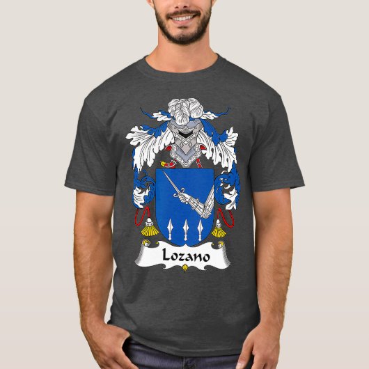 Lozano Coat of Arms Family Crest T-shirt (Voorkant)