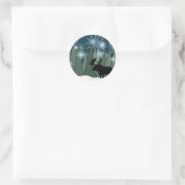 Lozen in het Snowy Forest Ronde Sticker (Tas)