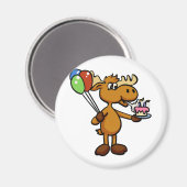 Lozen met ballon en taart | Achterkleur kiezen Magneet (Voorkant / Achterkant)