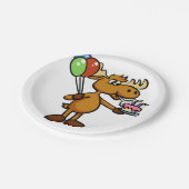 Lozen met ballon en taart | Achterkleur kiezen Papieren Bordje (Gekanteld)