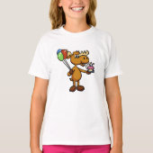 Lozen met ballon en taart | Achterkleur kiezen T-shirt (Voorkant)