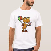 Lozen met ballon en taart | Achterkleur kiezen T-shirt (Voorkant)