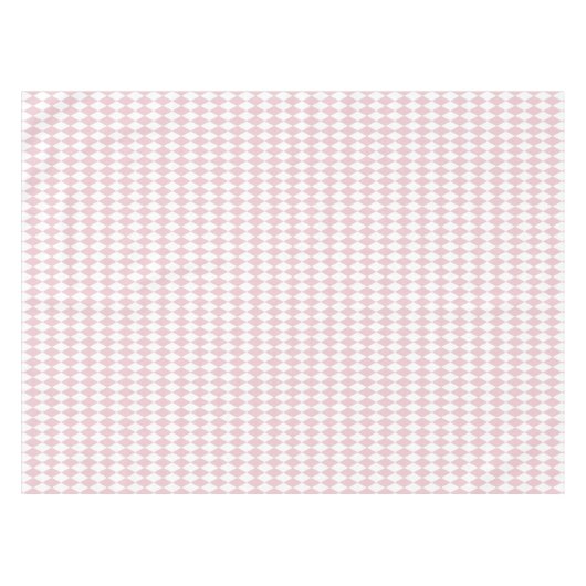 Lozenge Shape Diamant Patroon Zacht Roze Tafelkleed (Voorkant (Horizontaal))