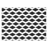 Lozenge Shape Diamond Patroon Zwart-wit Tafelkleed (Voorkant (Horizontaal))