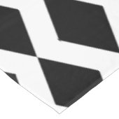 Lozenge Shape Diamond Patroon Zwart-wit Tafelkleed (Gekanteld)
