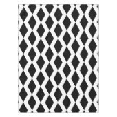 Lozenge Shape Diamond Patroon Zwart-wit Tafelkleed (Voorkant)