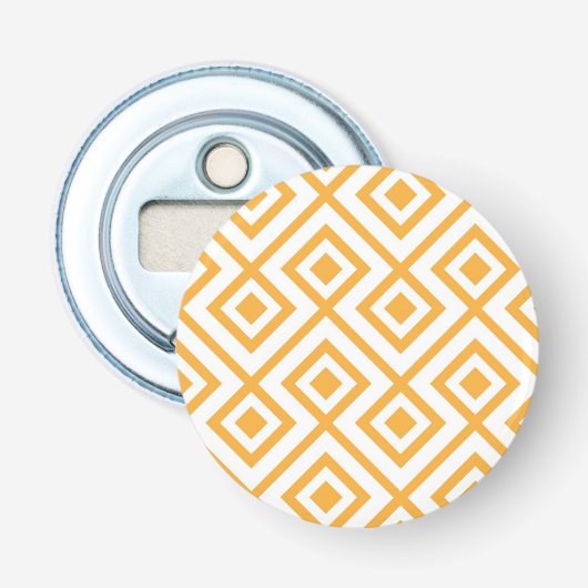 Lozengevorm geometrisch patroon button flesopener (Voorkant)