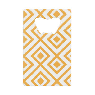 Lozengevorm geometrisch patroon creditkaart flessenopener