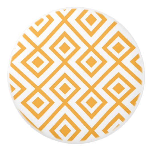 Lozengevorm geometrisch patroon keramische knop (Voorkant)