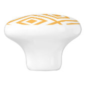 Lozengevorm geometrisch patroon keramische knop (Zijkant)