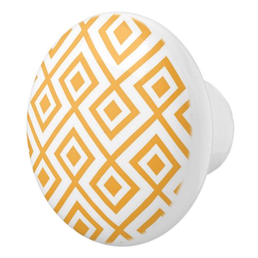 Lozengevorm geometrisch patroon keramische knop (Rechts)