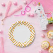 Lozengevorm geometrisch patroon papieren bordje (Feest)