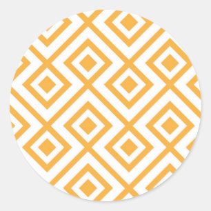 Lozengevorm geometrisch patroon ronde sticker