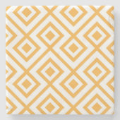 Lozengevorm geometrisch patroon stenen onderzetter (Voorkant)