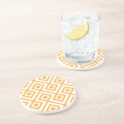 Lozengevorm geometrisch patroon zandsteen onderzetter (Zijkant)