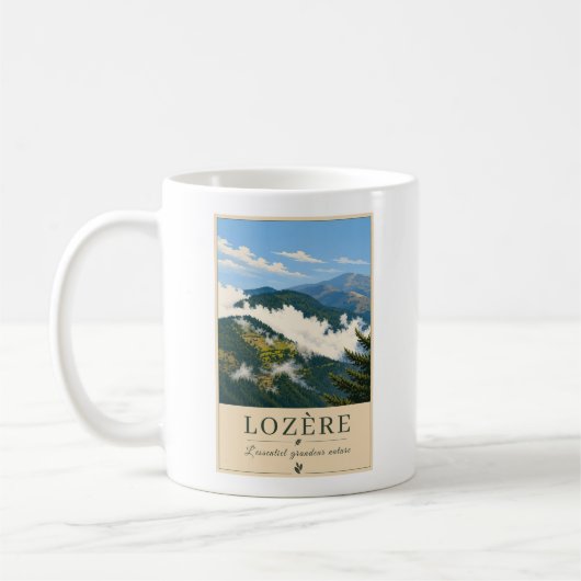 Lozère – Bergen Wolken – Vintage Mok (Links)