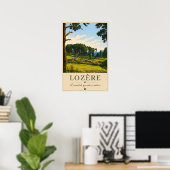 Lozère – bossen – vintage reisposter poster (Thuiskantoor)