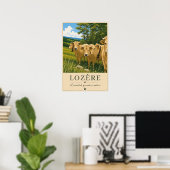 Lozère-koeien Poster (Thuiskantoor)